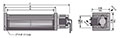 JE-043A Series Alternating Current (AC) Cross Flow Fans - 2